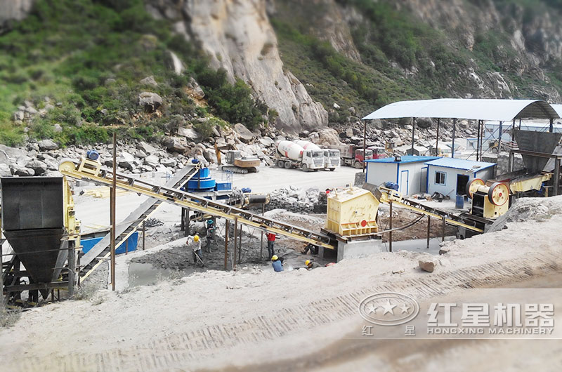 河南安陽河卵石制砂碎石生產(chǎn)線，級配好，使用率高