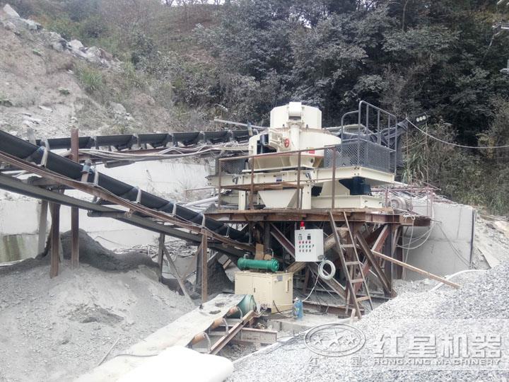 甘肅天水制砂碎石生產(chǎn)線，產(chǎn)量高，粒度好