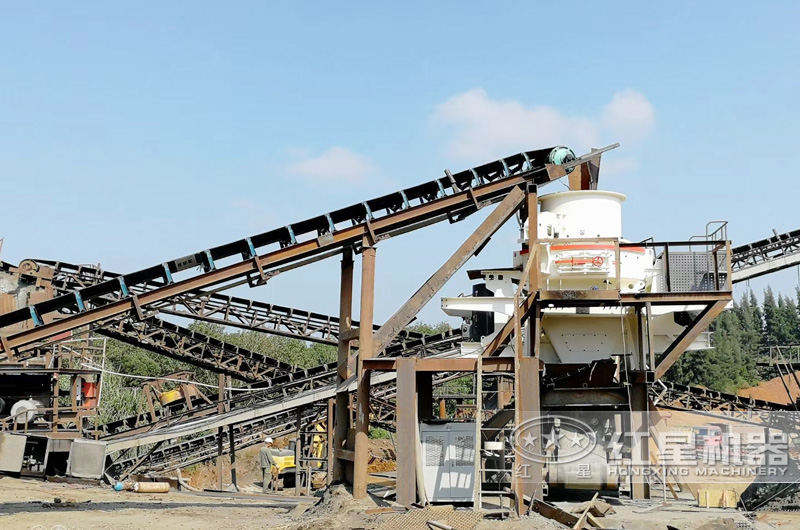 鵝卵石制砂_洗沙現場，產量高，洗凈度高