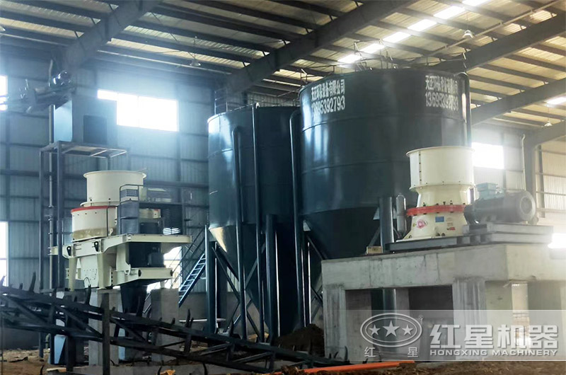 沖擊式破碎機尾礦制砂生產線現場 沖擊式破碎機尾礦制砂生產線現場